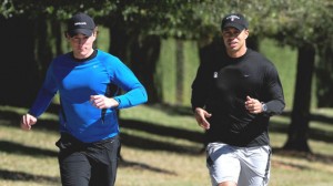 Tiger Woods seen running near his home at Isleworth in Windermere, Florida