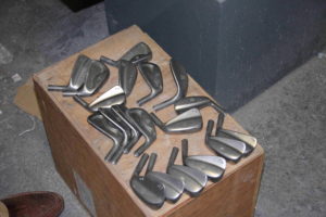 Scratch iron heads ready for polishing/finishing