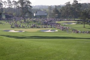 View of the 2nd (left) and 7th greens at Augusta National Golf Club