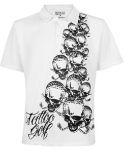 Tattoo Golf OB white golf shirt