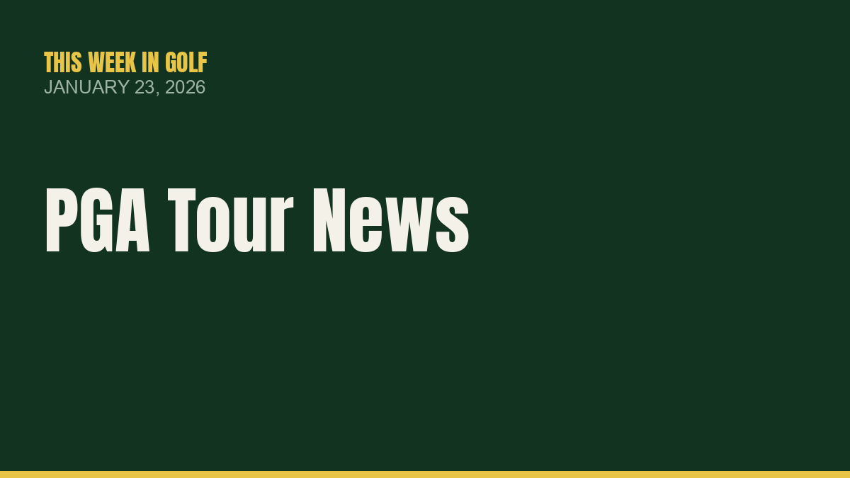 Golf News Roundup: Brian Harman Hit by Rare Ball Rule, Wilson Staff Model Returns, and American Express Updates